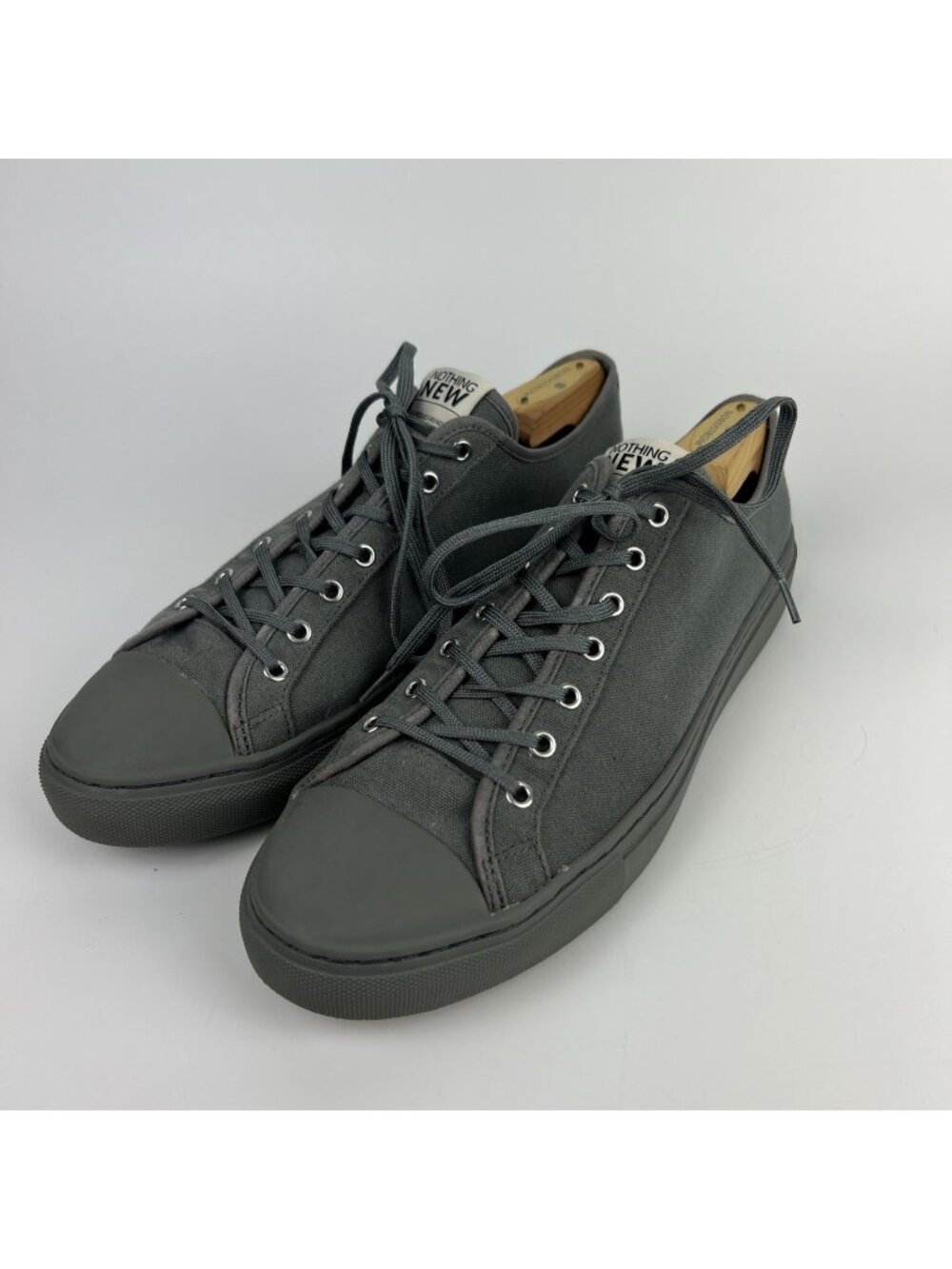 Nothing New Mens Gray Canvas Shoes US 11.5 Sustainable Sneakers